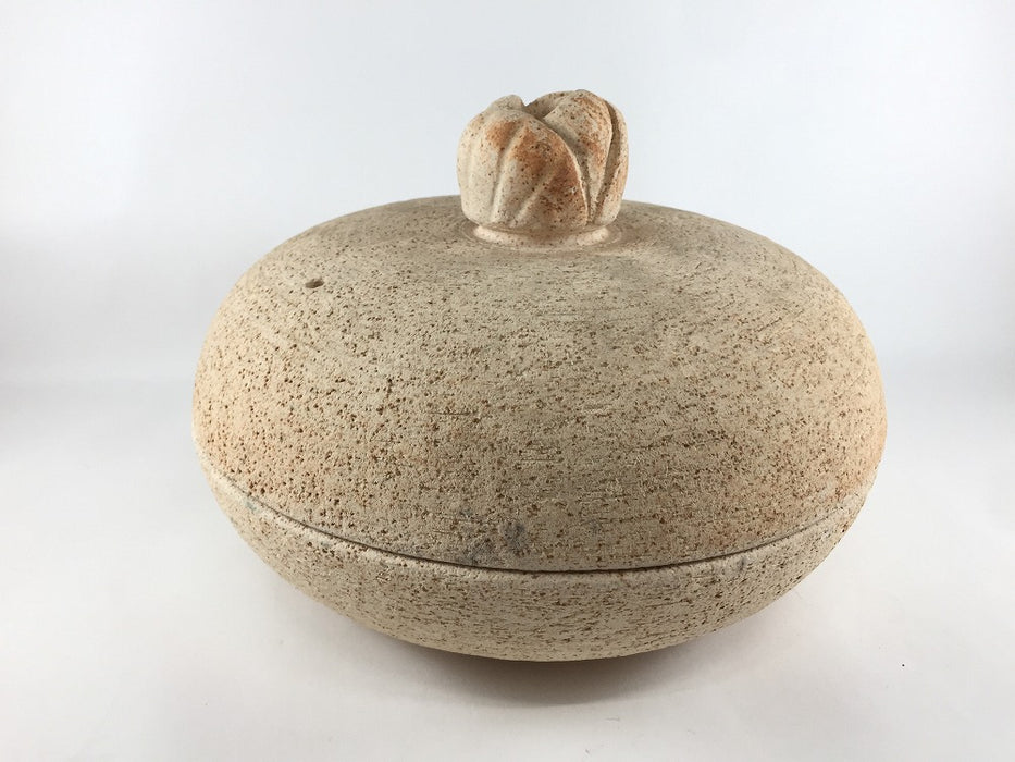 【直火可】唐焼8寸ホーロク(花ツマミ付)　24cm   有田焼(j.R)【限定品】