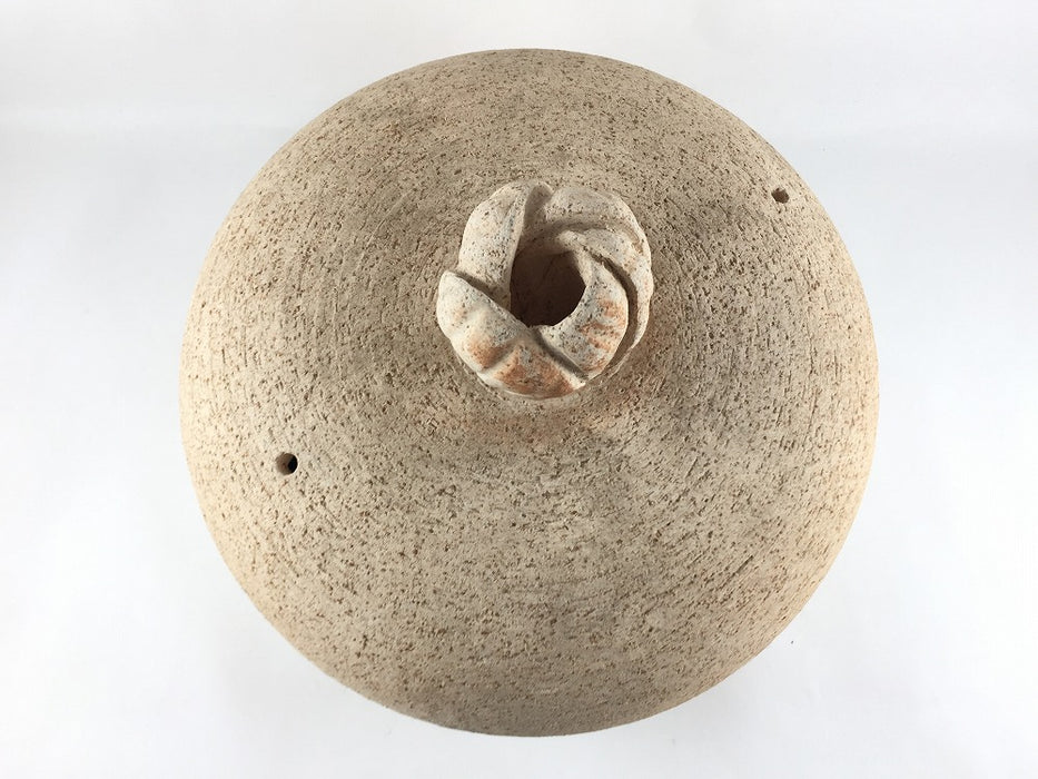 【直火可】唐焼8寸ホーロク(花ツマミ付)　24cm   有田焼(j.R)【限定品】