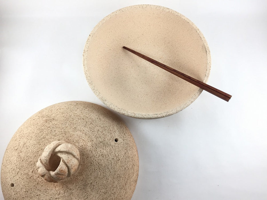 【直火可】唐焼8寸ホーロク(花ツマミ付)　24cm   有田焼(j.R)【限定品】