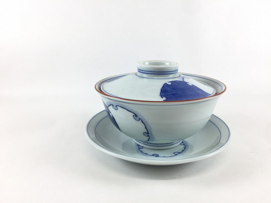 【SALE】京蓋物セット.雪輪文　11cm　波佐見焼(j.R)【訳あり】