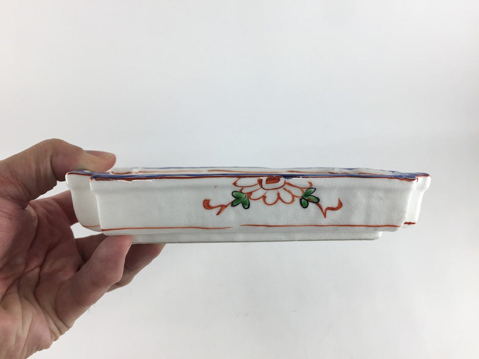 【SALE】18cm長隅切向(万歴)　三川内焼【訳あり】