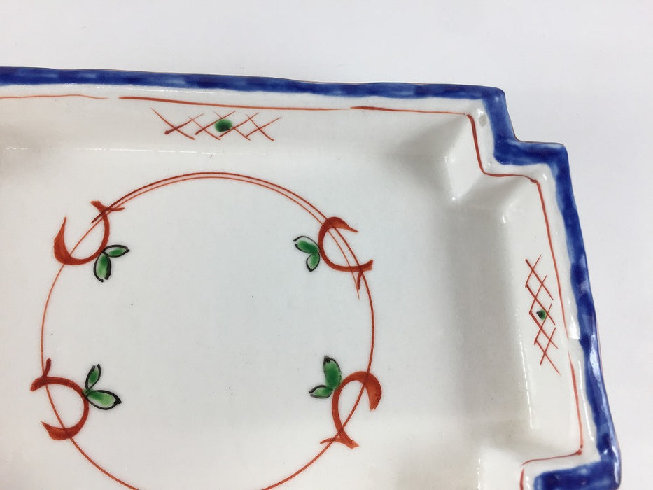 【SALE】18cm長隅切向(万歴)　三川内焼【訳あり】