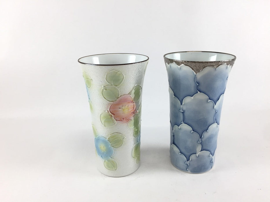 【SALE】【1個価格】一口ビア　光彩山茶花/銀牡丹　6cm/140cc　有田焼(j.R)【訳あり】