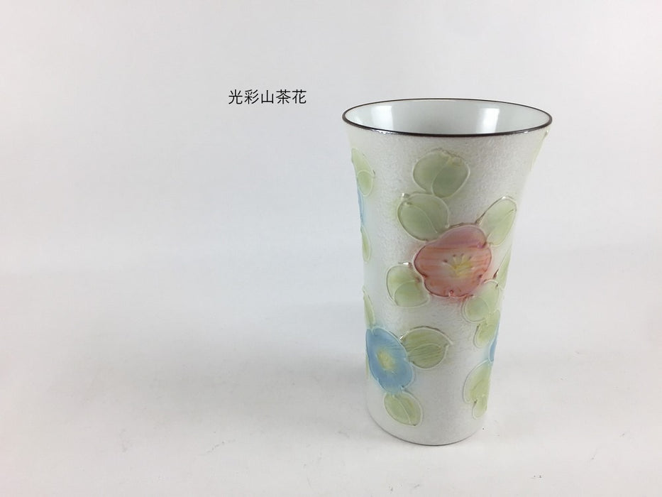 【SALE】【1個価格】一口ビア　光彩山茶花/銀牡丹　6cm/140cc　有田焼(j.R)【訳あり】