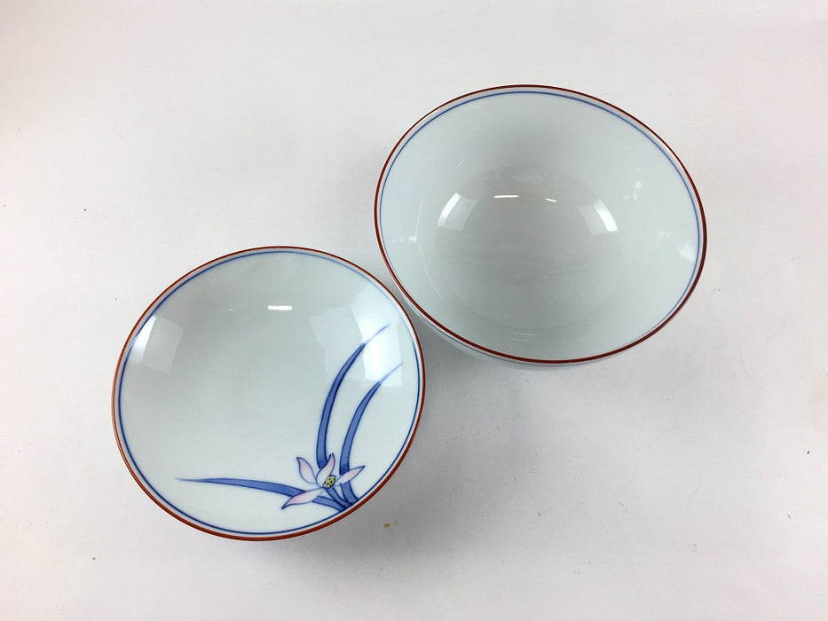 【SALE】11.5cm京丸蓋物.蘭　波佐見焼(j.R)【訳あり】