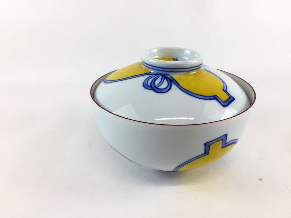 【SALE】11cm丸蓋物.黄瓢　波佐見焼(j.R)【訳あり】