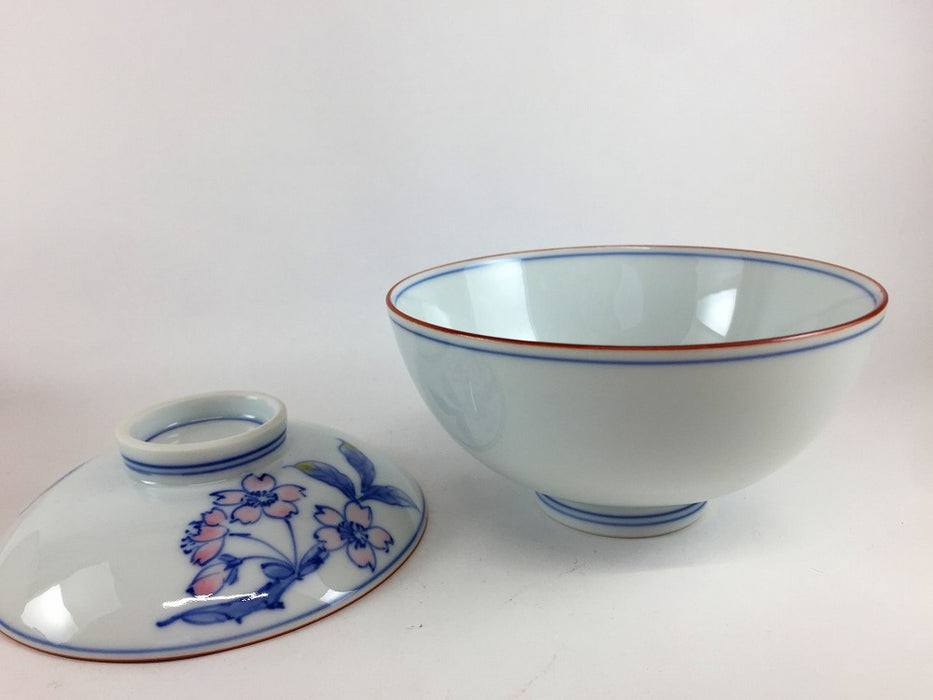 【SALE】【1個価格】11.5cm京丸蓋物　福寿草/桜/すみれ/朝顔　波佐見焼(j.R)【訳あり】