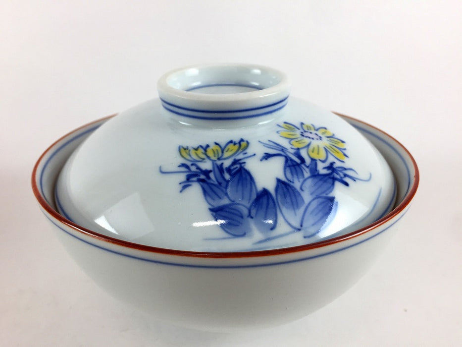 【SALE】【1個価格】11.5cm京丸蓋物　福寿草/桜/すみれ/朝顔　波佐見焼(j.R)【訳あり】