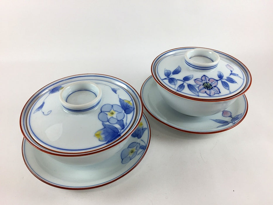 【SALE】【1個価格】京小蓋物セット　朝顔/鉄仙花　11cm　波佐見焼(j.R)【訳あり】