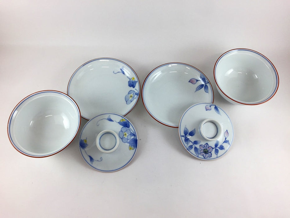 【SALE】【1個価格】京小蓋物セット　朝顔/鉄仙花　11cm　波佐見焼(j.R)【訳あり】