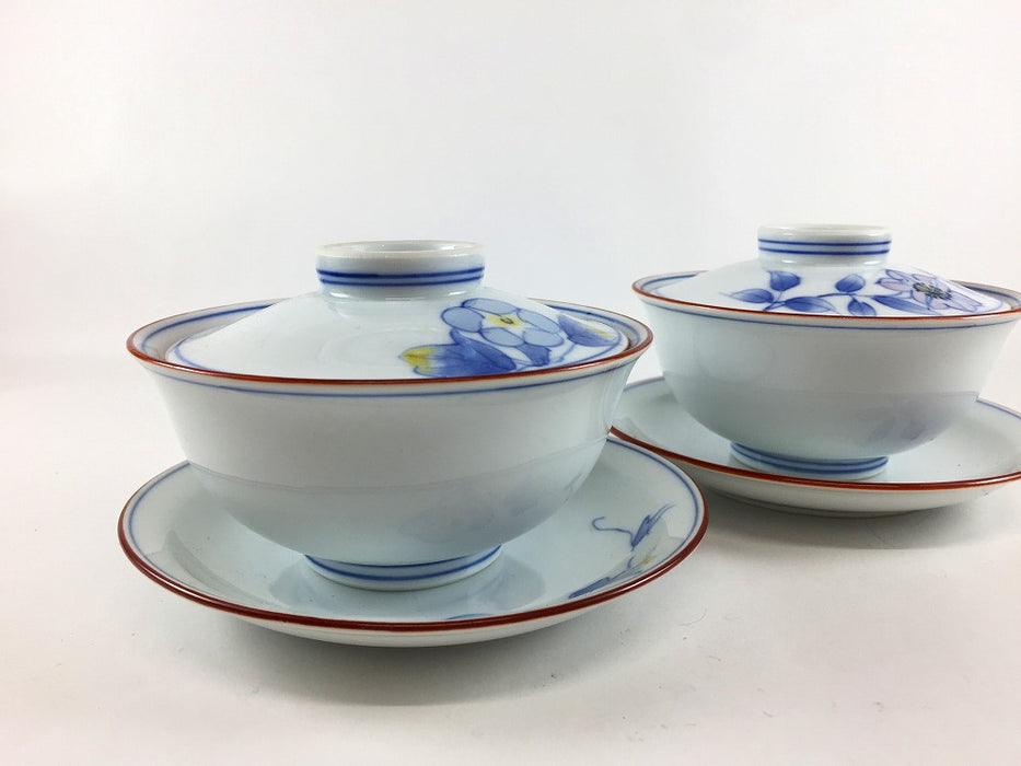 【SALE】【1個価格】京小蓋物セット　朝顔/鉄仙花　11cm　波佐見焼(j.R)【訳あり】