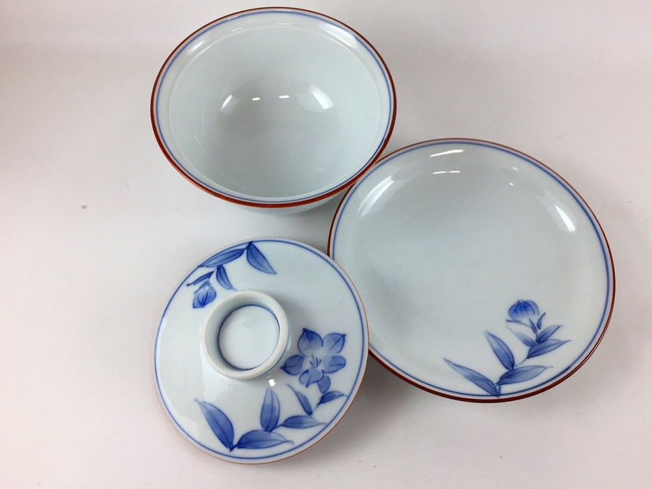 【SALE】京小蓋物セット.桔梗　11cm　波佐見焼(j.R)【訳あり】