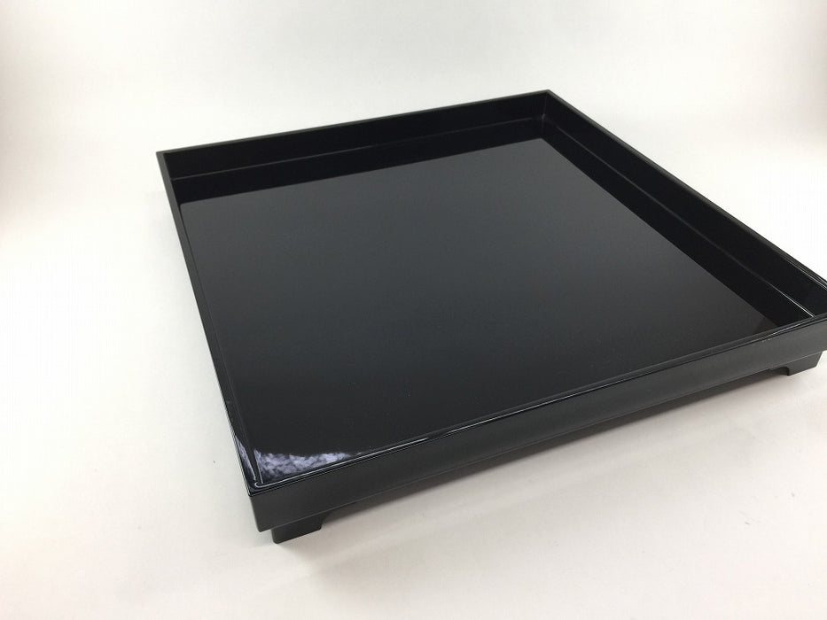 【SALE】足付285正角膳　黒漆　28.5cm　国産(漆器) 【訳あり】