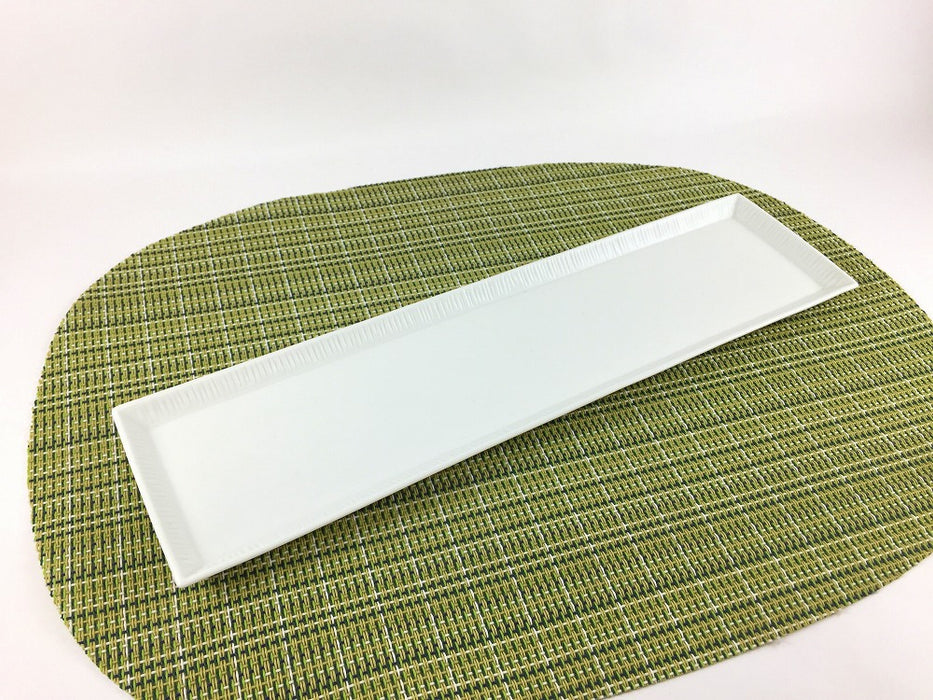 295細長皿　練白　30cm　有田焼【皿/中皿/小皿/プレート】