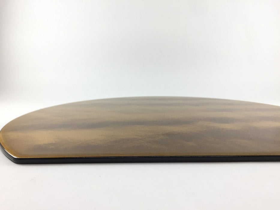 【SALE】尺1寸両面半月敷膳　金瑞雲/銀瑞雲　34cm　国産(漆器) 【訳あり】