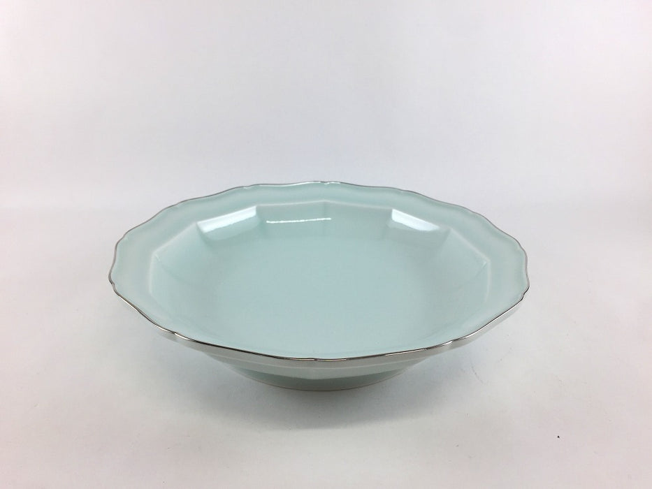 渕銀彩青磁　輪花6寸向付　18cm　有田焼(j.R)