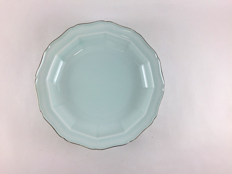 渕銀彩青磁　輪花6寸向付　18cm　有田焼(j.R)