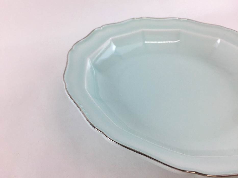 渕銀彩青磁　輪花6寸向付　18cm　有田焼(j.R)