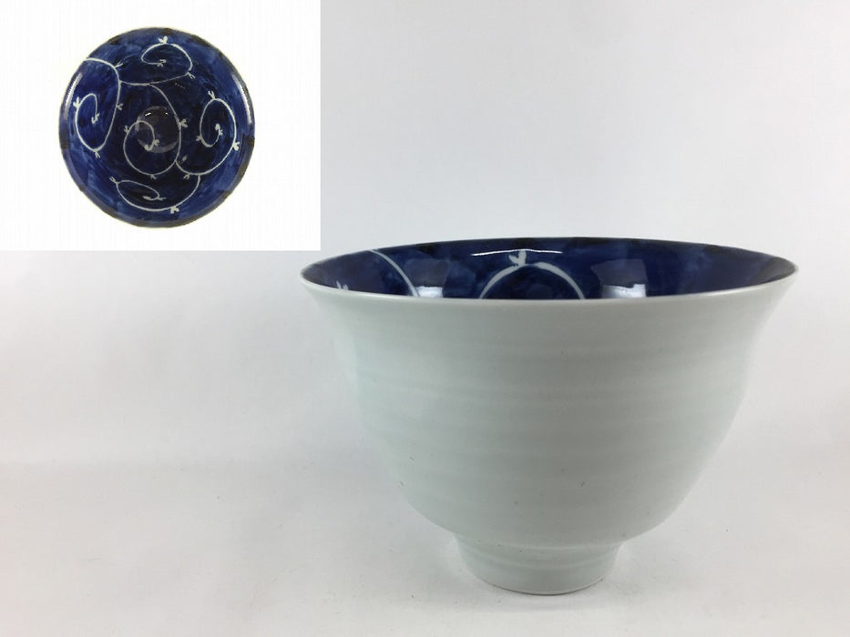 【SALE】15cm反丼　内藍唐草　有田焼(j.R)【訳あり】