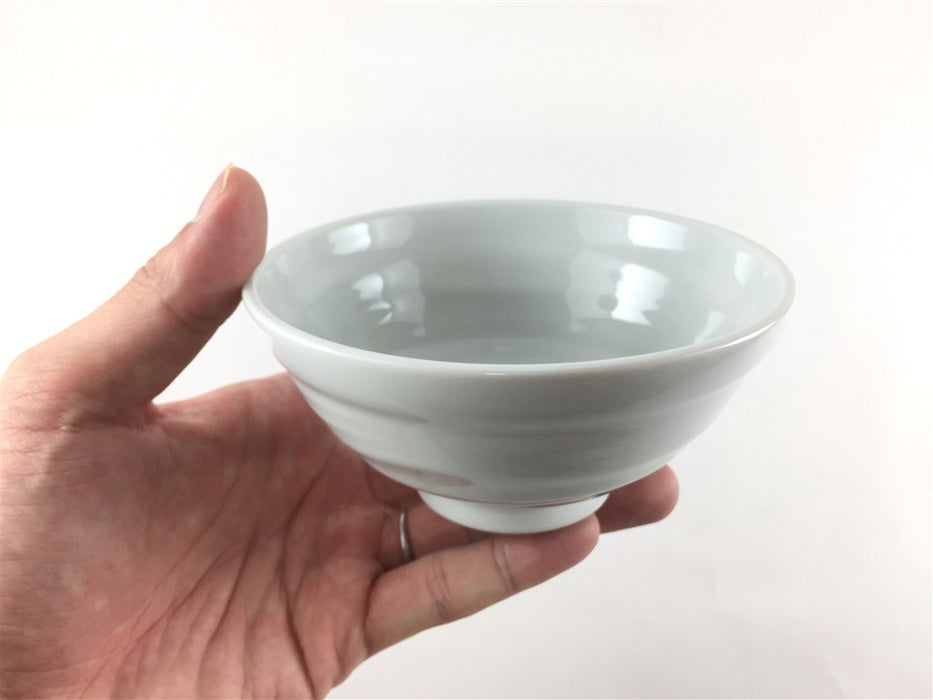 (100個まとめ買い)　12cmロクロ目飯茶碗.白磁　　波佐見焼(j.R)