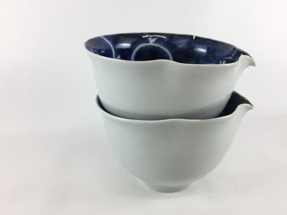 【SALE】手造片口酒器.内藍唐草　300cc・12cm　有田焼(j.R)【訳あり】