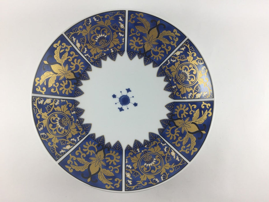 【SALE】古伊万里8寸浅鉢　青(A/B/C)　24cm　肥前有田焼【訳あり】