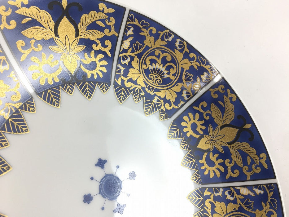 【SALE】古伊万里8寸浅鉢　青(A/B/C)　24cm　肥前有田焼【訳あり】