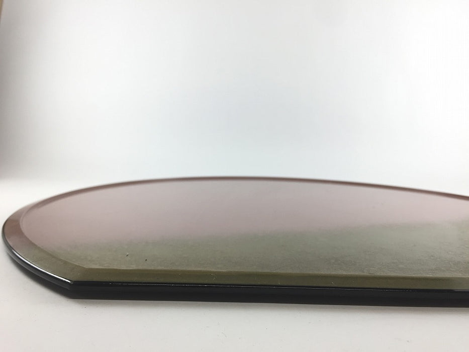 【SALE】尺3半月マット　紫金ボカシ　40cm　国産(漆器) 【訳あり】