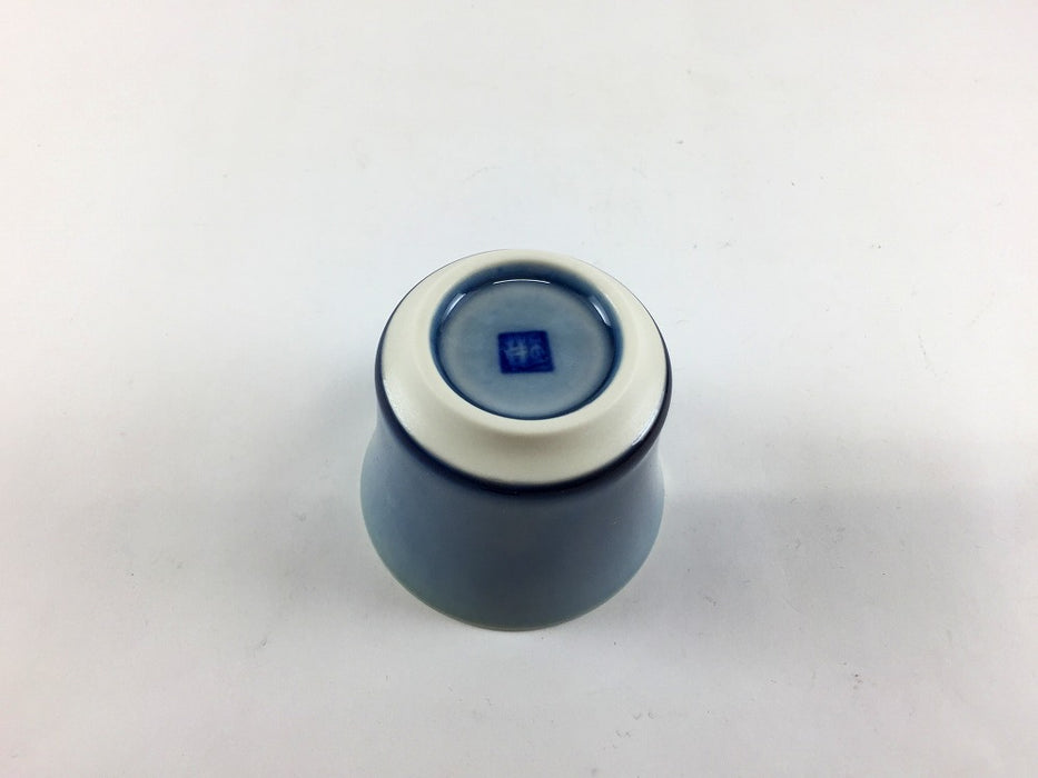 酒グラス　麻の葉彫　薄グレー　80cc　有田焼