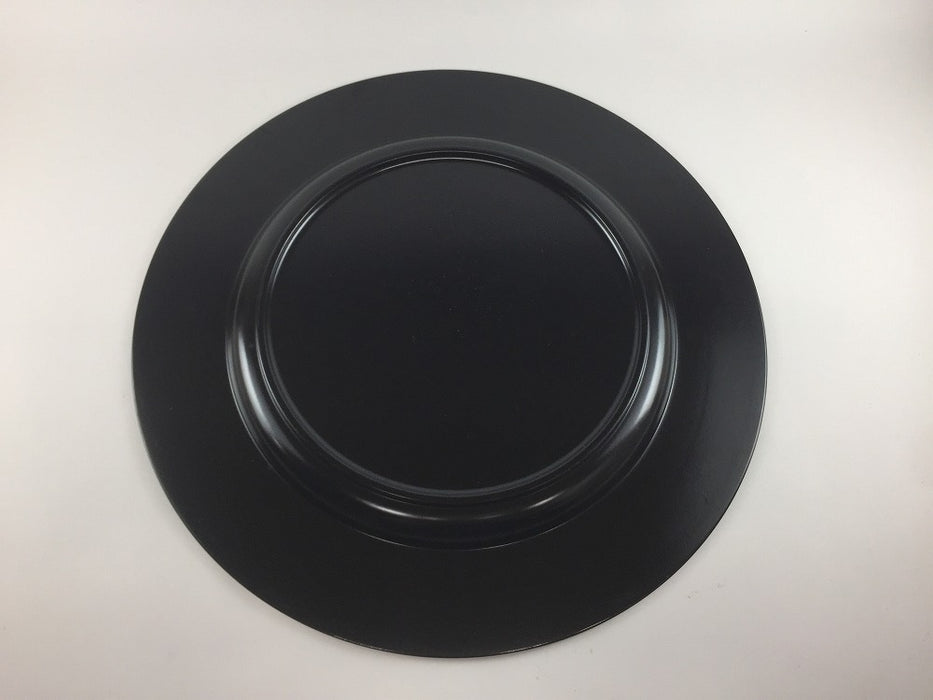 【SALE】銀渕溜11寸丸プレート　耐熱　33cm　国産(漆器) 【訳あり】