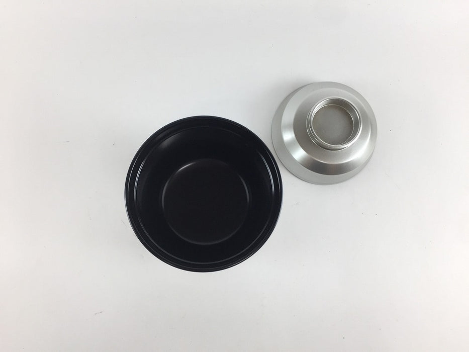 【SALE】(耐熱)　駒椀(銀彩内黒)　8cm　【訳あり】