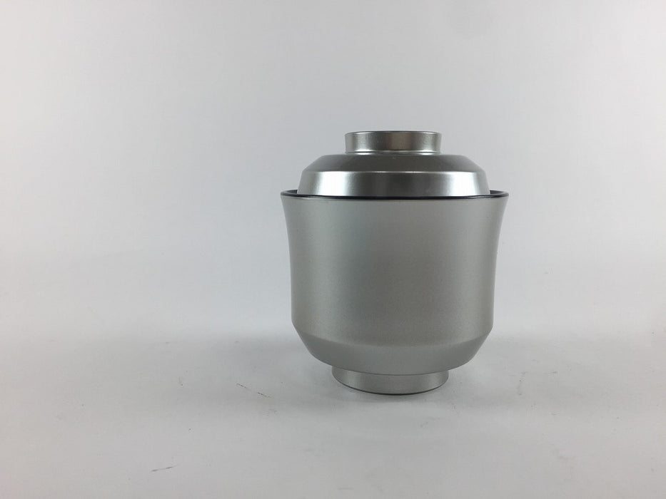 【SALE】(耐熱)　駒椀(銀彩内黒)　8cm　【訳あり】