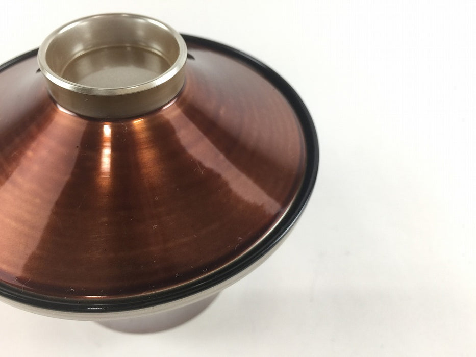 【SALE】耐熱　富士吸椀　銀帯溜　10.5cm　【訳あり】