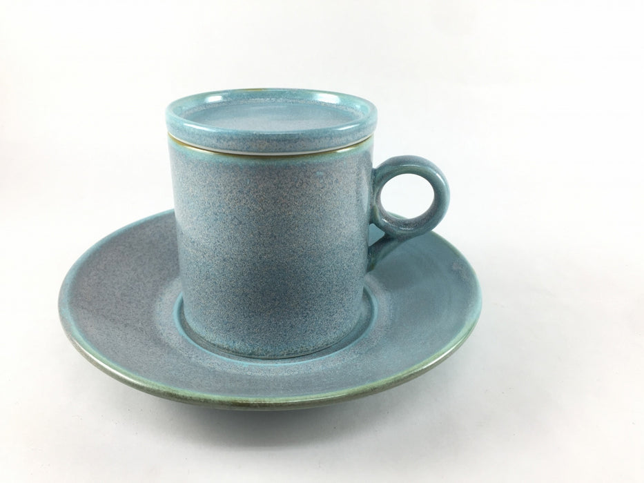 【カップ＆ソーサ】蓋付9型コーヒーCS(190cc)　(栗皮/ミント/ピンク)  有田焼(j.R)