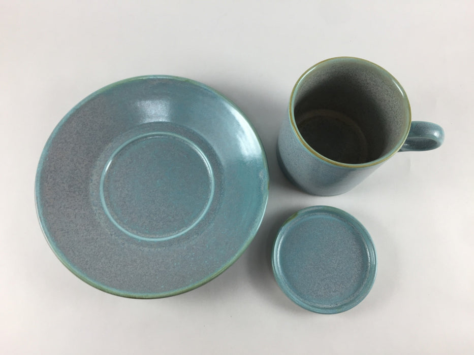 【カップ＆ソーサ】蓋付9型コーヒーCS(190cc)　(栗皮/ミント/ピンク)  有田焼(j.R)