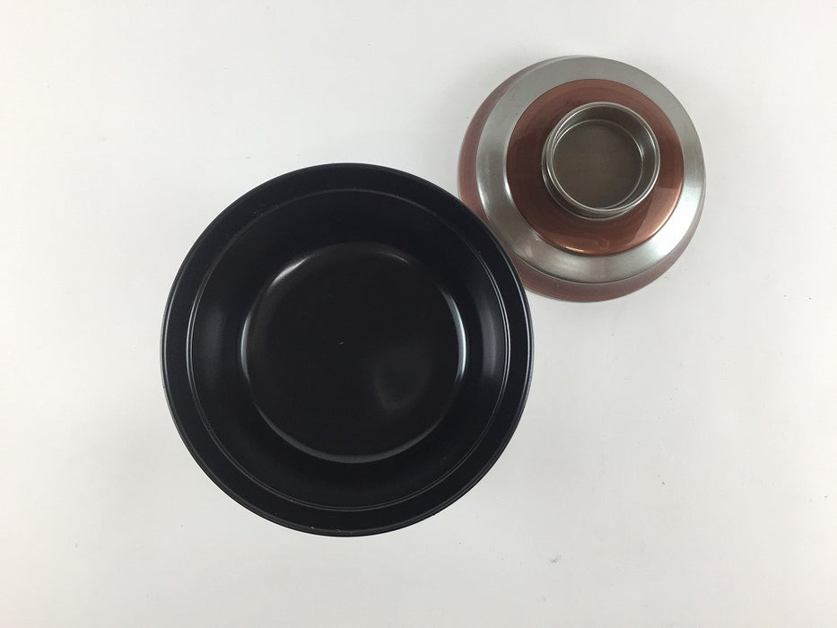 【SALE】3.3寸段々椀　銀帯溜　洗対　10cm　【訳あり】