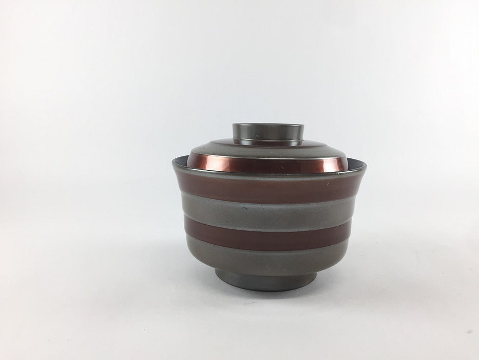 【SALE】3.3寸段々椀　銀帯溜　洗対　10cm　【訳あり】
