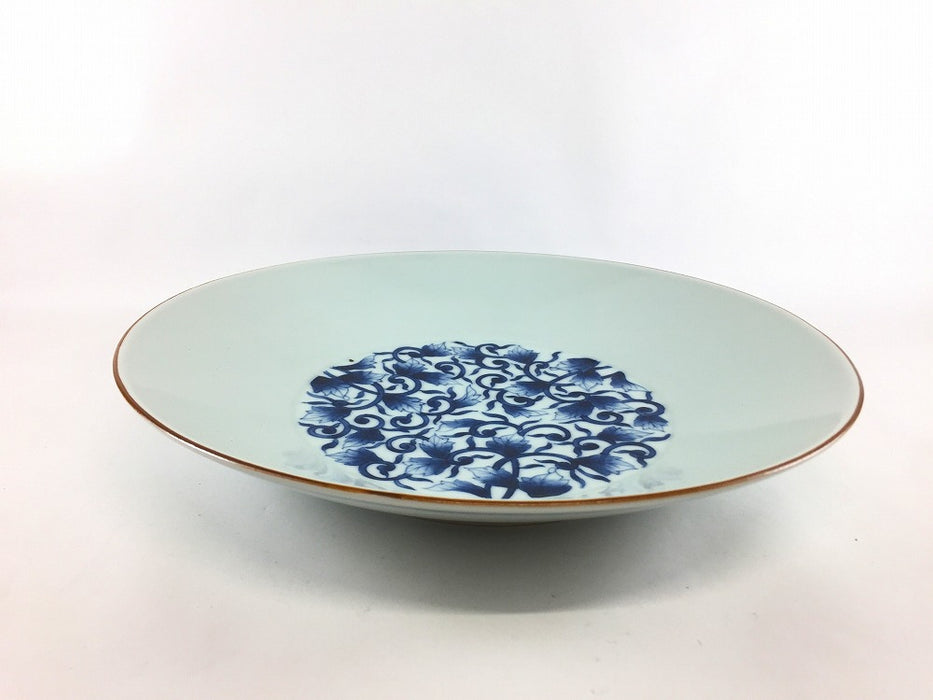 【SALE】270ボウルプレート　古染唐草見込　有田焼【訳あり】