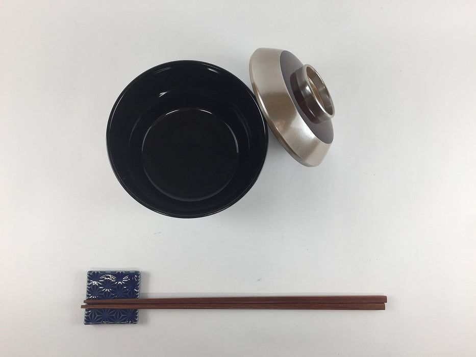 【SALE】(耐熱)銀帯溜　杵型椀　木合　10cm　【訳あり】