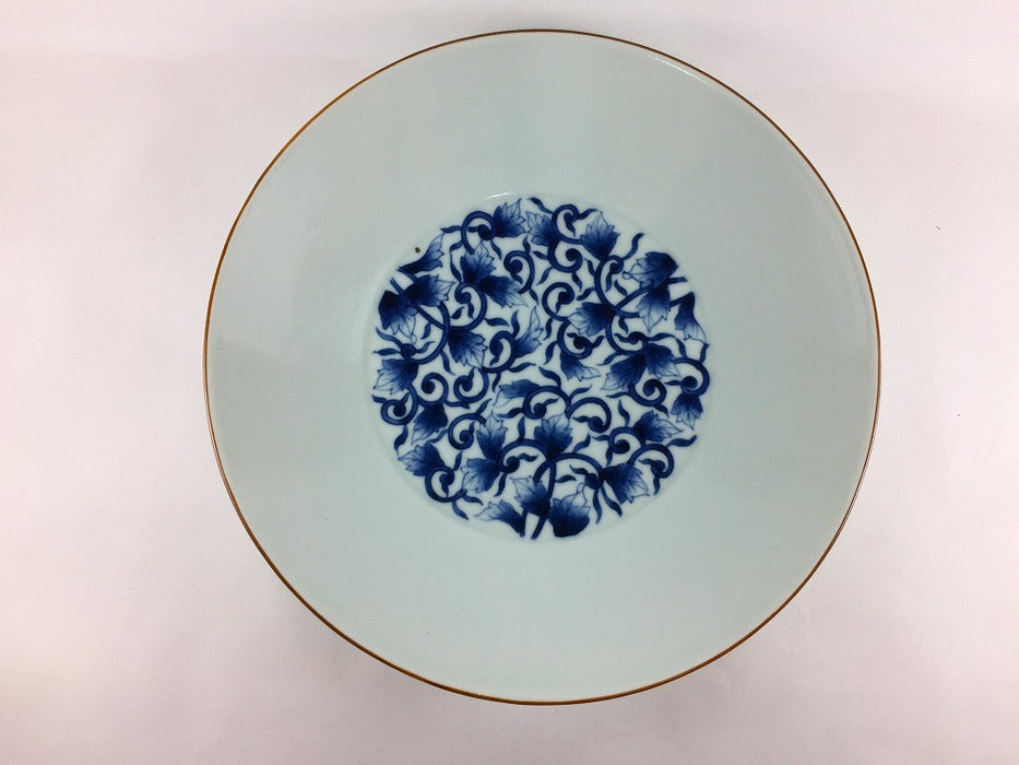 【SALE】270ボウルプレート　古染唐草見込　有田焼【訳あり】