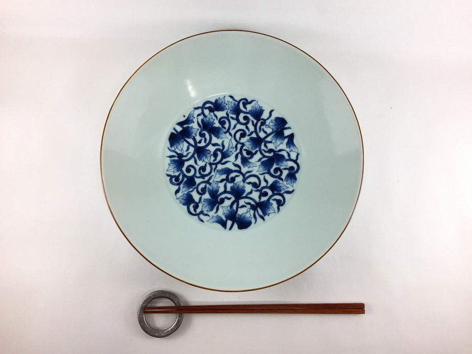 【SALE】270ボウルプレート　古染唐草見込　有田焼【訳あり】