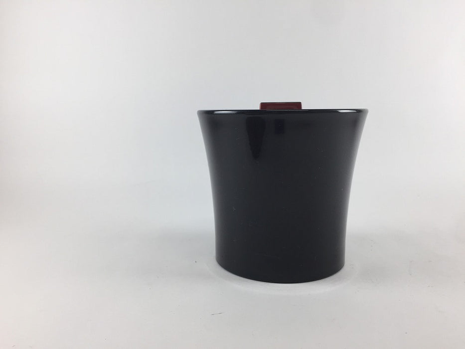 【SALE】(耐熱)水仙飯器　黒赤塗　10cm　【訳あり】