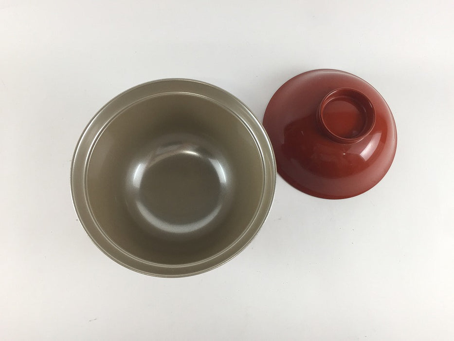 【SALE】(耐熱)京千鳥椀　朱内銀　10cm　【訳あり】