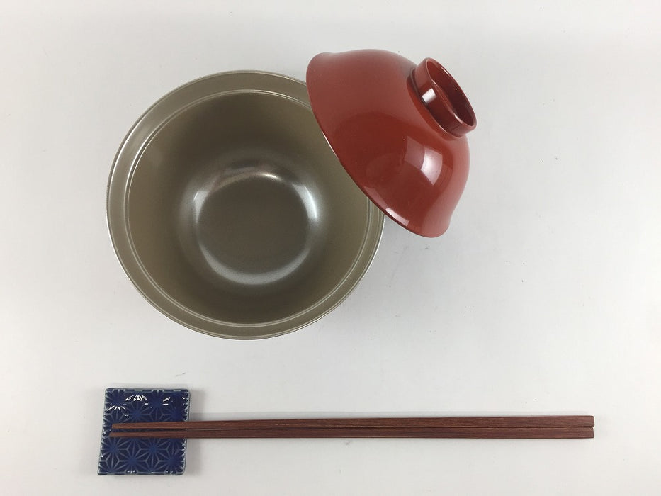 【SALE】(耐熱)京千鳥椀　朱内銀　10cm　【訳あり】
