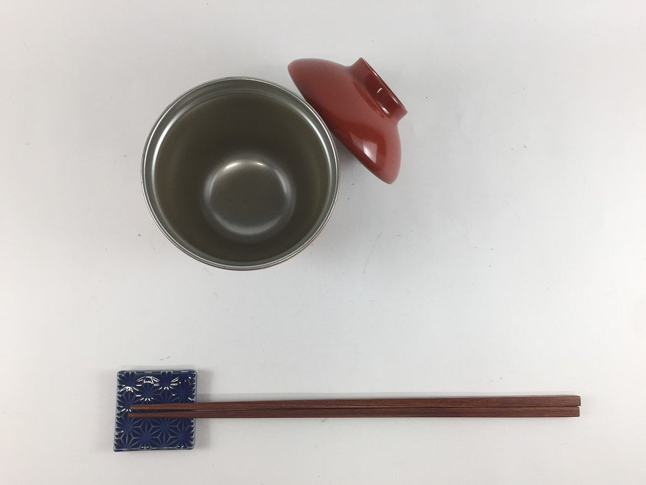【SALE】福小吸椀　朱内銀　8cm　【訳あり】