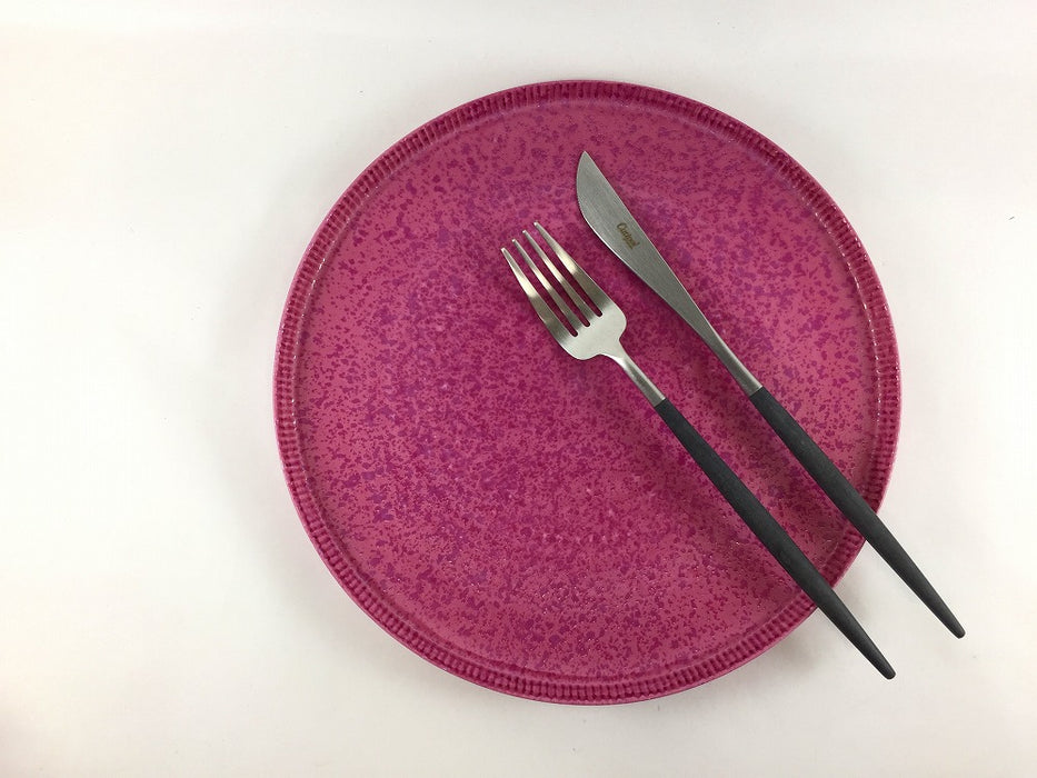 【SALE】245e-plate.pinkpearl (A~Jあり)　25cm　波佐見焼【訳あり】