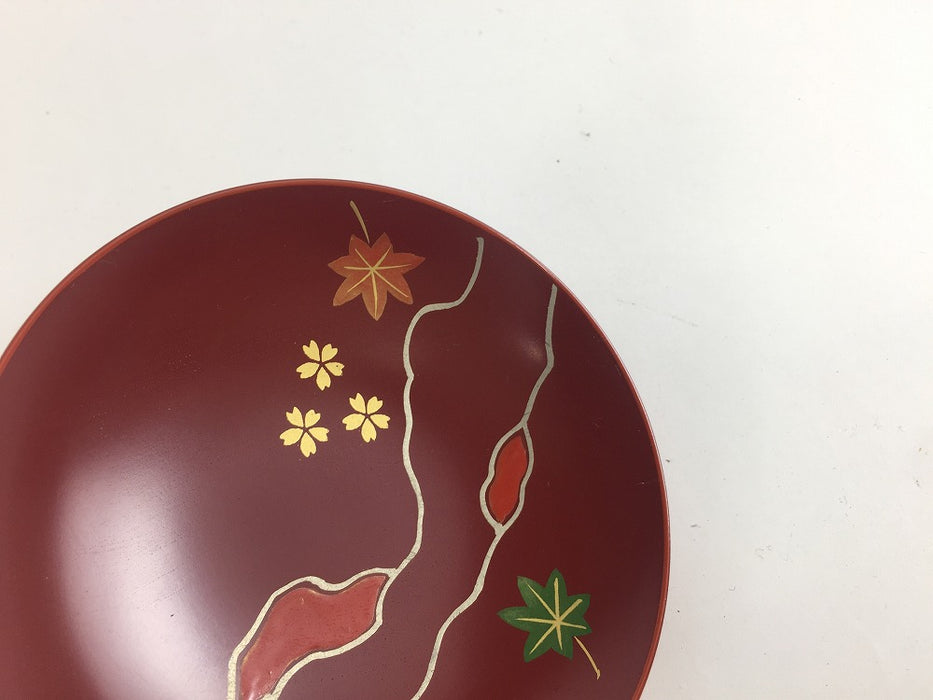 【SALE】(耐熱)　小袖椀　(朱/見返春秋)　10cm　【訳あり】