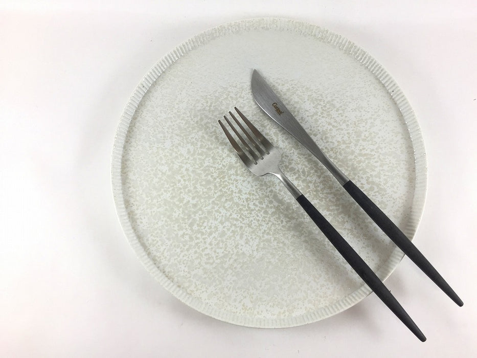 【SALE】245e-plate.whitepearl　24.5cm　波佐見焼【訳あり】