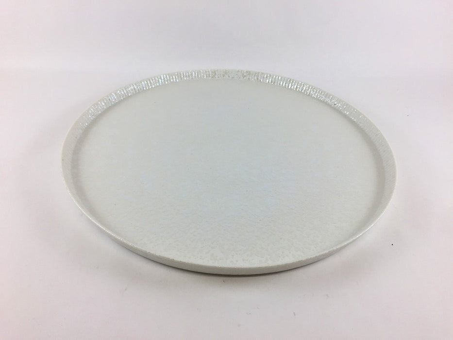 【SALE】245e-plate.whitepearl　24.5cm　波佐見焼【訳あり】