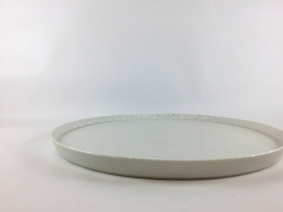 【SALE】245e-plate.whitepearl　24.5cm　波佐見焼【訳あり】